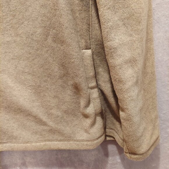 Croft & Barrow Fleece Pullover Mens XL Gray tan Quarter Zip Sweatshirt beach - Picture 8 of 15